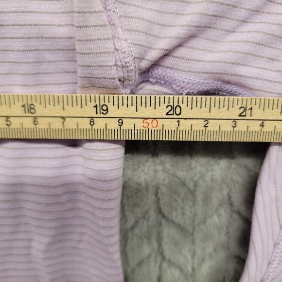 Lululemon Lightened Up Long Sleeve Shirt Women's Size 10 Pink Gray Striped - Picture 3 of 10